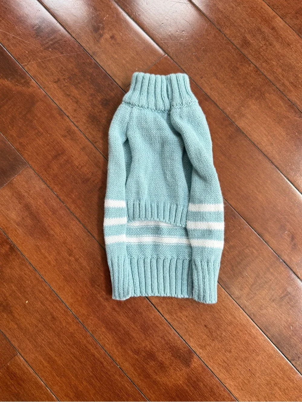 Bone & Co. Dog Light Blue Knit Bow Tie Sweater, size XS